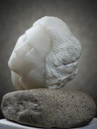 Brise de mer - Albâtre, socle en granit